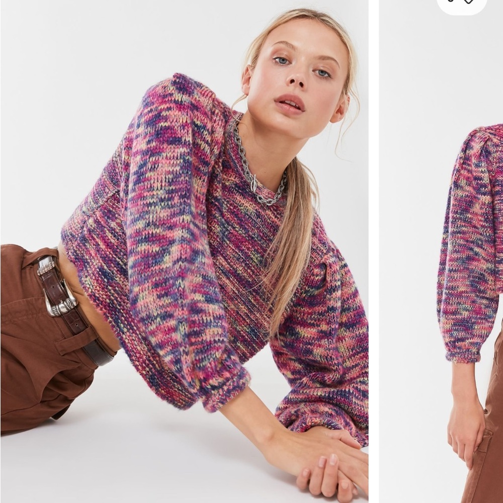 UO crop colorful sweater